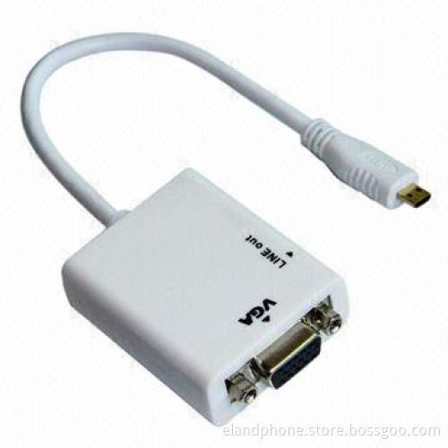 Micro HDMI to VGA Adapter with Audio Converter